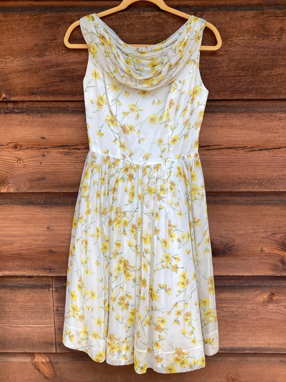 Vintage Midi Dress Floral Print